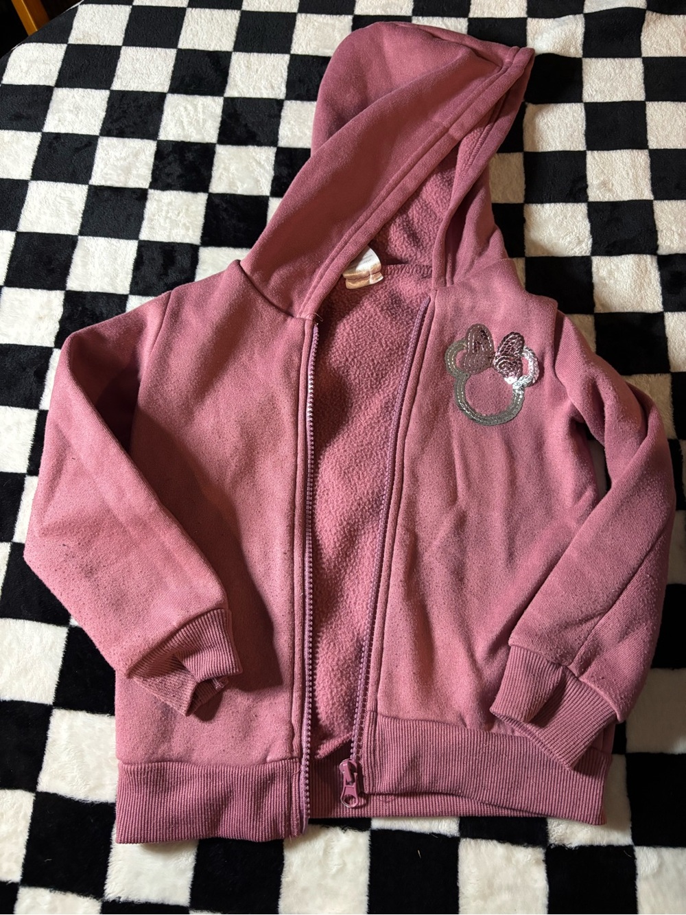Girls 4T pink Minnie Mouse zip up hoodie